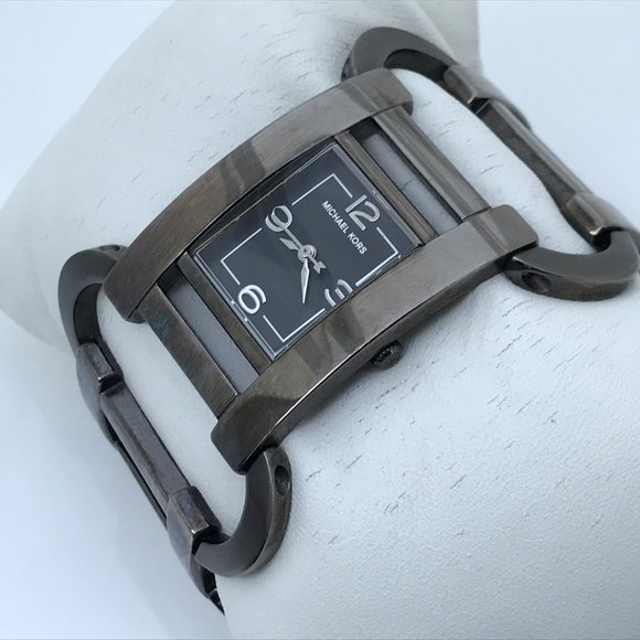 Michael Kors Accessories - Michael Kors Women Watch Black Gunmetal Metal Band